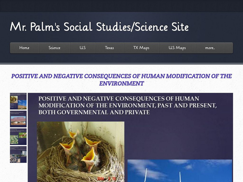 Mr. Palm:positive/negative Consequences of Human Modification of the Environment PPT Mr. Palm:positive/negative Consequences of Human Modification of the Environment PPT