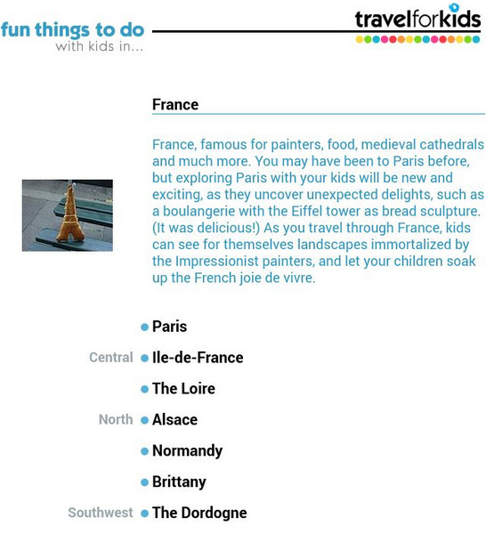 Travel for Kids: France Website Travel for Kids: France Website