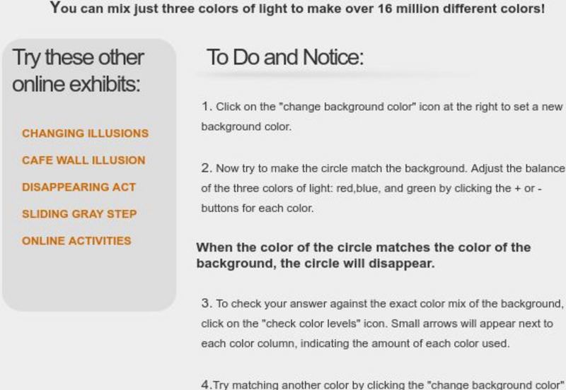 Exploratorium: Online Exhibit: Mix and Match Interactive Exploratorium: Online Exhibit: Mix and Match Interactive