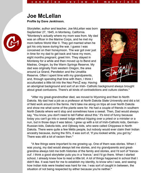 Cm Magazine Profiles: Joe Mc Lellan Article Cm Magazine Profiles: Joe Mc Lellan Article