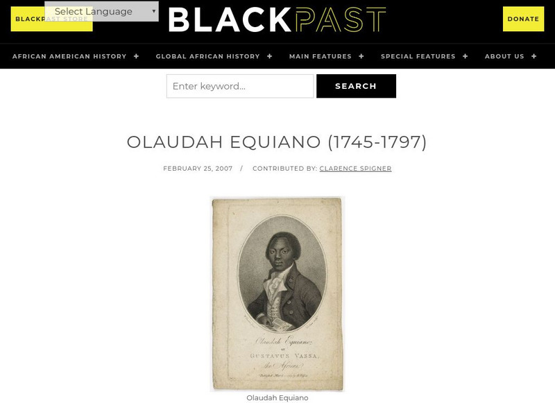 Black Past: Olaudah Equiano Handout Black Past: Olaudah Equiano Handout