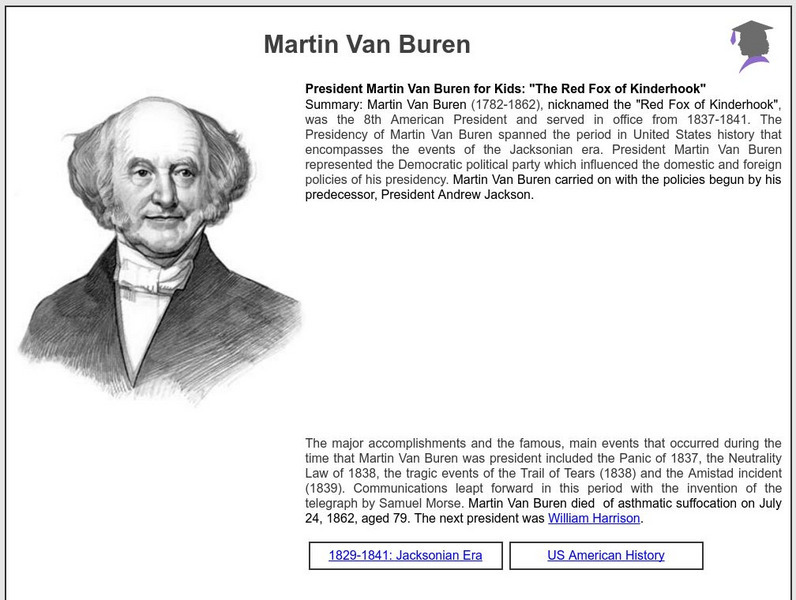 Siteseen: American Historama: Martin Van Buren Article