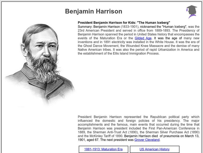Siteseen: American Historama: Benjamin Harrison Article