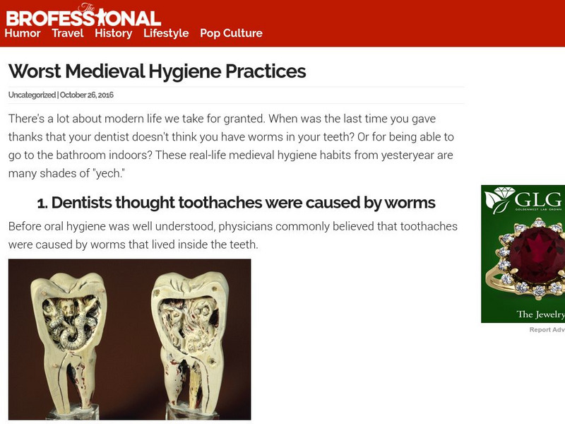 The Brofessional: Worst Medieval Hygiene Practices Article The Brofessional: Worst Medieval Hygiene Practices Article