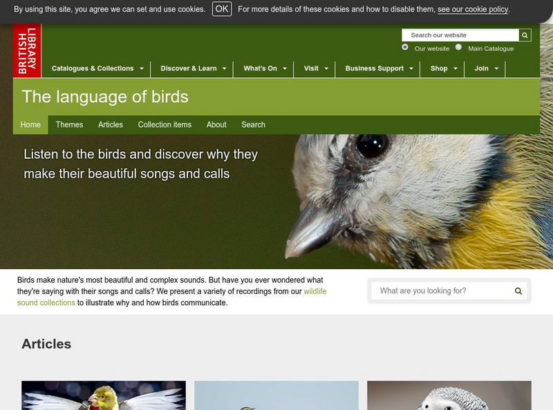 British Library: Listen to Nature: The Language of Birds Handout British Library: Listen to Nature: The Language of Birds Handout