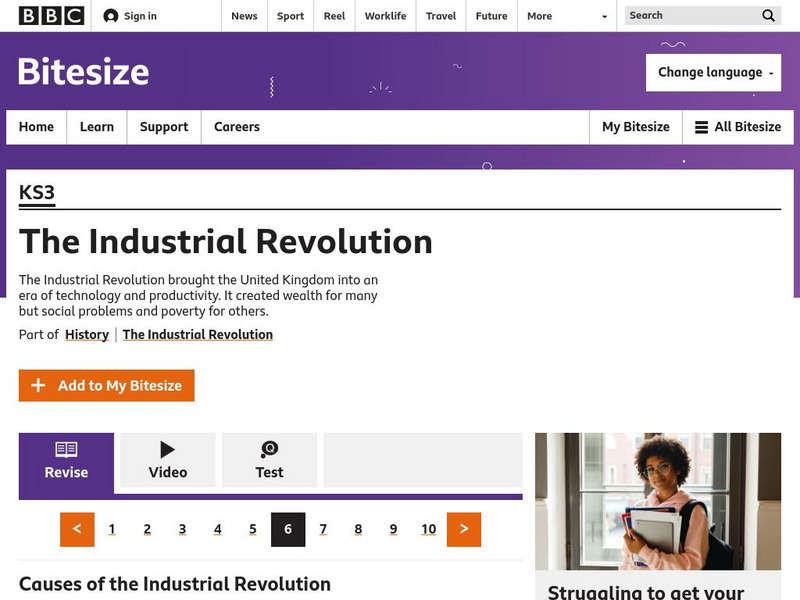 Bbc: Bitesize History: The Industrial Revolution: Causes Handout Bbc: Bitesize History: The Industrial Revolution: Causes Handout