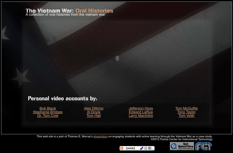 The Vietnam War: Oral Histories Instructional Video The Vietnam War: Oral Histories Instructional Video