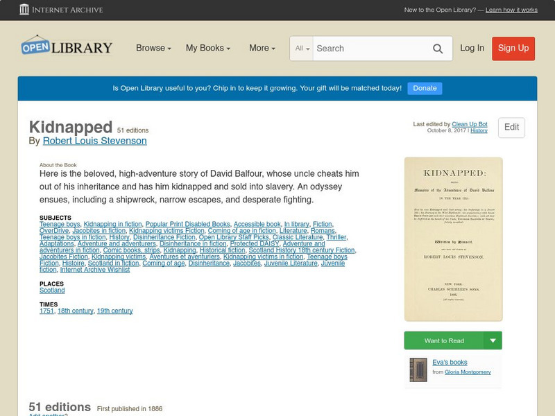 Open Library: Kidnapped eBook