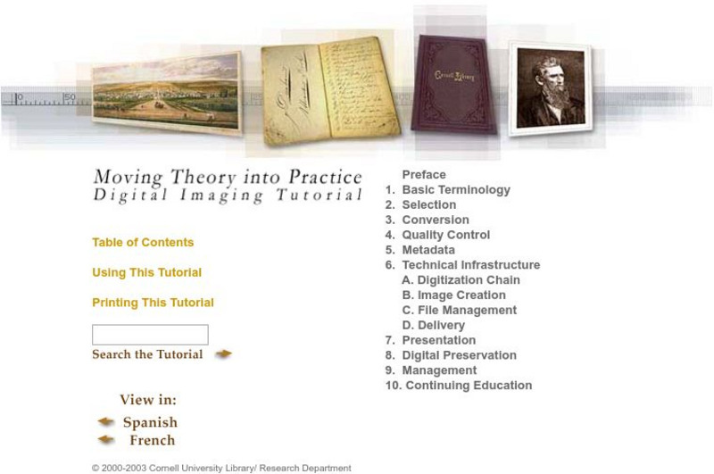 Cornell University: Digital Imaging Tutorial Unit Plan Cornell University: Digital Imaging Tutorial Unit Plan