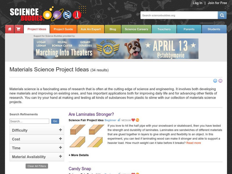 Science Buddies: Materials Science Project Ideas Activity Science Buddies: Materials Science Project Ideas Activity