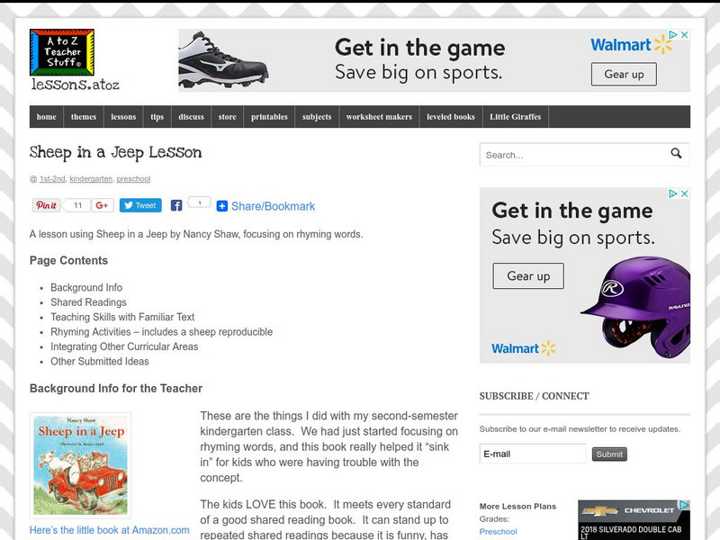 A to Z Teacher Stuff: Sheep in a Jeep Activities Lesson Plan A to Z Teacher Stuff: Sheep in a Jeep Activities Lesson Plan