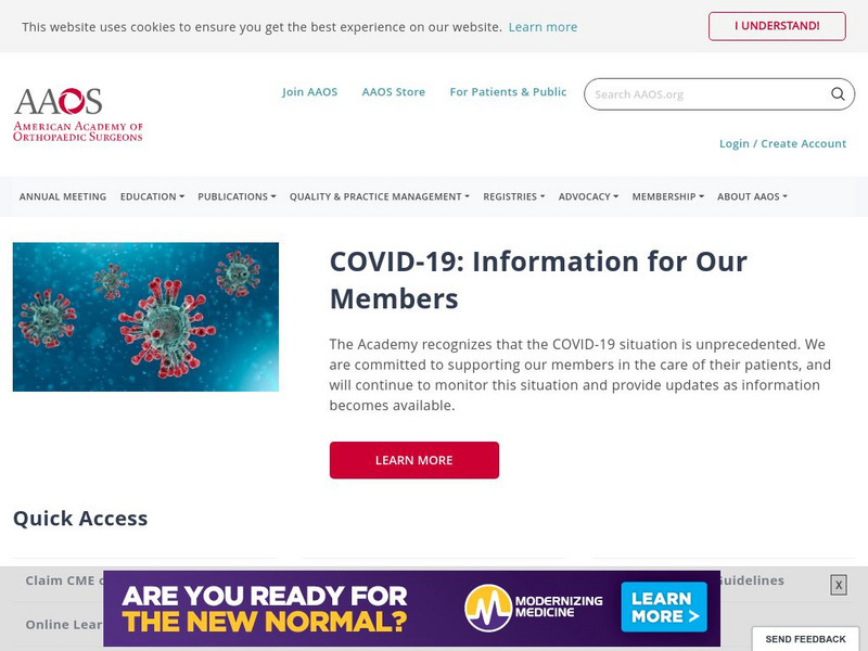 American Academy of Orthopaedic Surgeons (Aaos) Website American Academy of Orthopaedic Surgeons (Aaos) Website