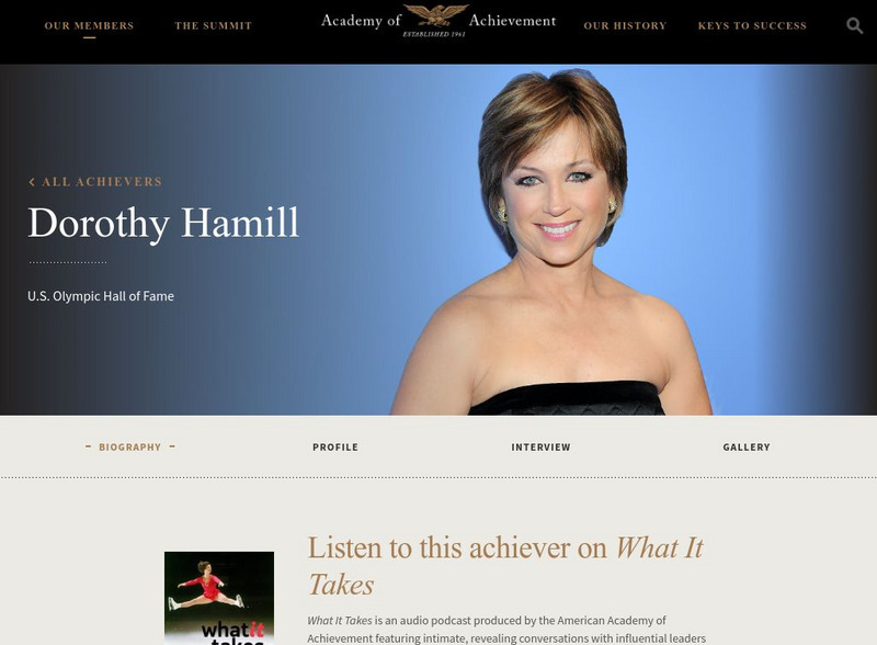 Academy of Achievement: Dorothy Hamill Website