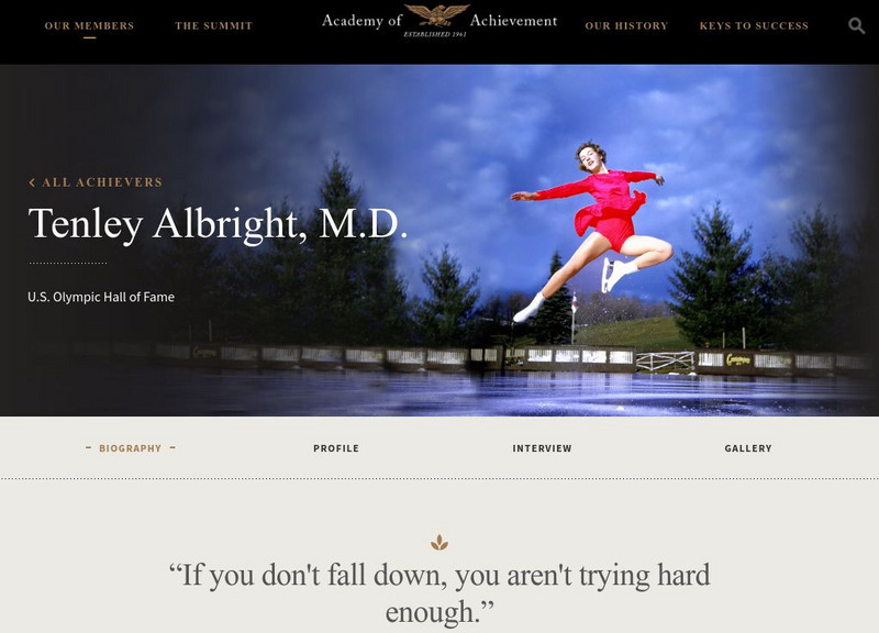 Academy of Achievement: Tenley Albright, m.d. Website Academy of Achievement: Tenley Albright, m.d. Website