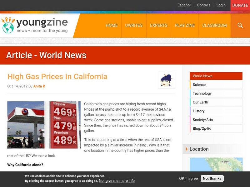 Youngzine: Week of 10 22 12: High Gas Prices in California Article Youngzine: Week of 10 22 12: High Gas Prices in California Article