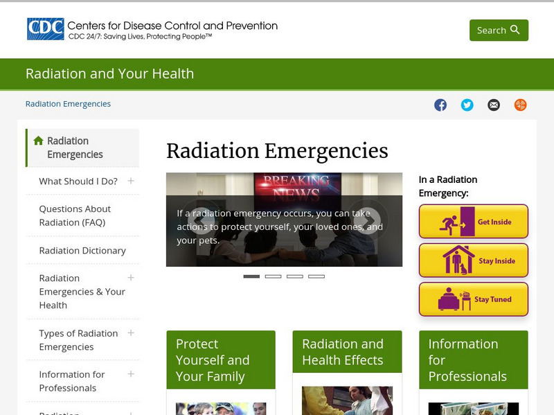 Centers for Disease Control: About Radiation Emergencies Handout Centers for Disease Control: About Radiation Emergencies Handout