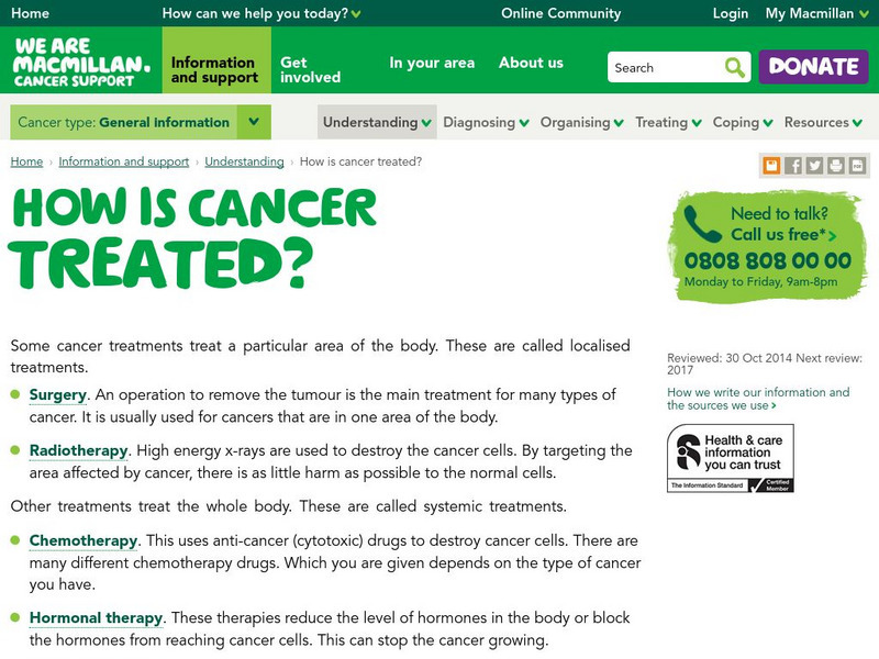 Cancerbackup: Breast Cancer Information Center Website