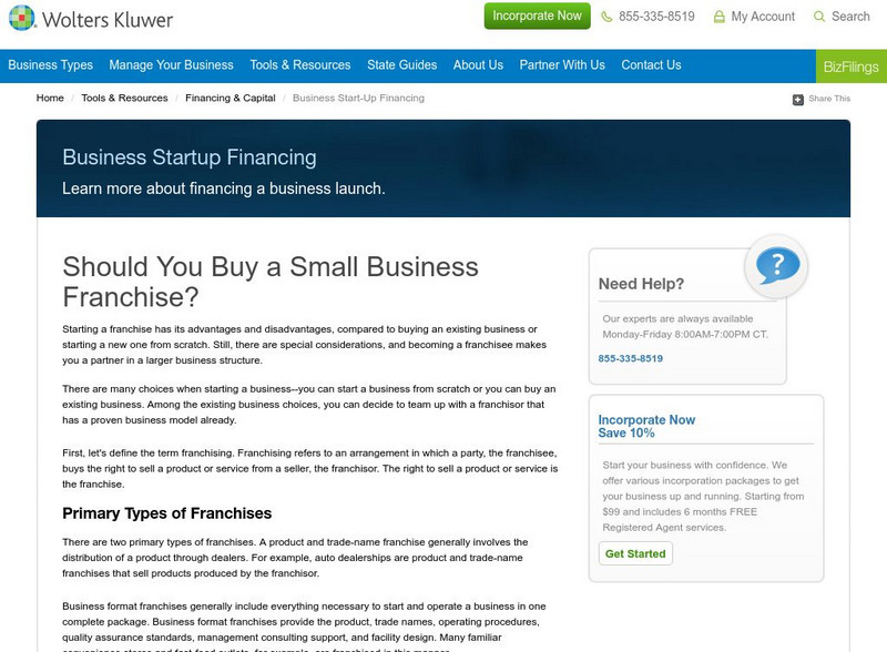 Business Owner's Toolkit: Should You Buy a Small Business Franchise? Article Business Owner's Toolkit: Should You Buy a Small Business Franchise? Article