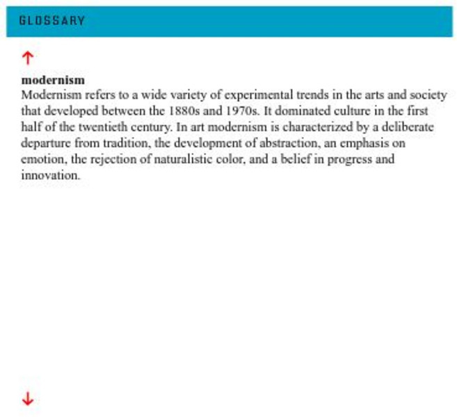 Los Angeles County Museum of Art: Beyond Geometry: Modernism, Defined Handout Los Angeles County Museum of Art: Beyond Geometry: Modernism, Defined Handout