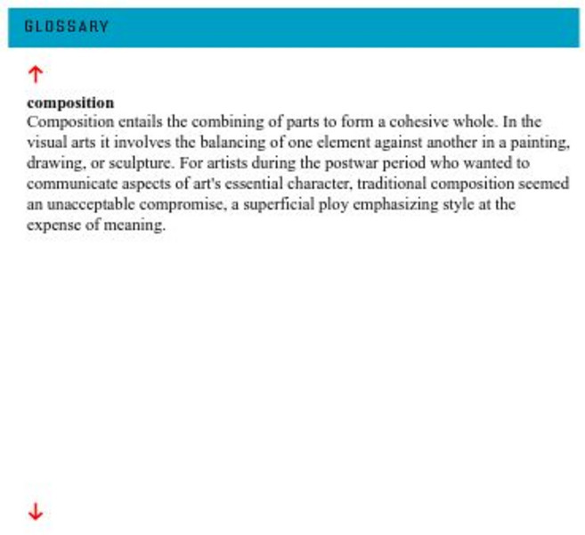 Los Angeles County Museum of Art: Beyond Geometry: Composition, Defined Handout Los Angeles County Museum of Art: Beyond Geometry: Composition, Defined Handout