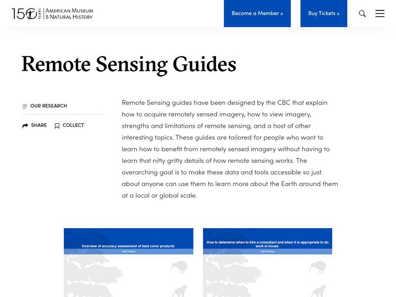 American Museum of Natural History: Biodiversity Informatics: Remote Sensing Website American Museum of Natural History: Biodiversity Informatics: Remote Sensing Website
