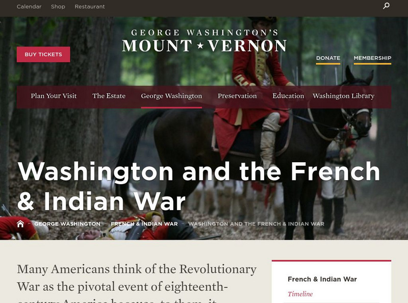 Mount Vernon Ladies' Association: Washington and the French and Indian War Website Mount Vernon Ladies' Association: Washington and the French and Indian War Website