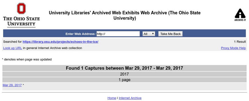 Echoes in the Ice: Exploration and Science in Antarctica Website Echoes in the Ice: Exploration and Science in Antarctica Website