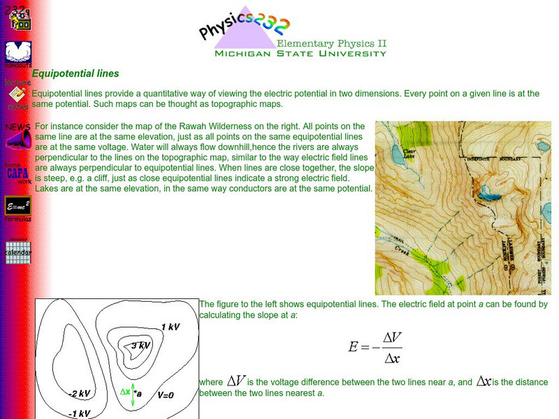 Michigan State University: Equipotential Lines Handout