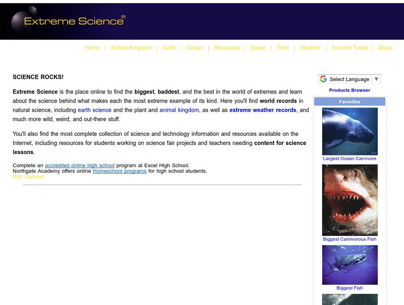 Extreme Science Website Extreme Science Website