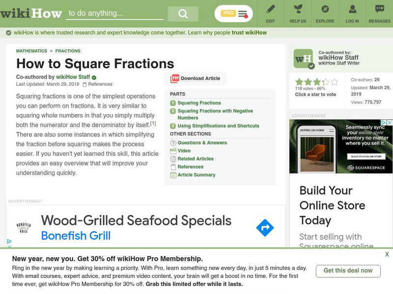 Wiki How: How to Square Fractions Unit Plan Wiki How: How to Square Fractions Unit Plan