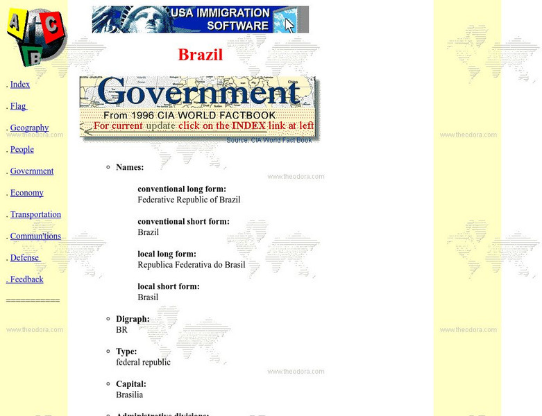 Immigration Usa: Abc Country Book of Brazil: Government Handout Immigration Usa: Abc Country Book of Brazil: Government Handout