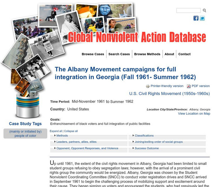 Global Nonviolent Action Database: The Albany Movement Handout Global Nonviolent Action Database: The Albany Movement Handout