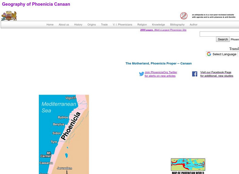 Geography of Phoenicia Canaan Graphic Geography of Phoenicia Canaan Graphic