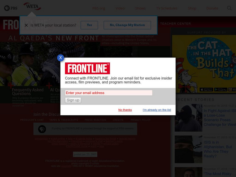 Pbs Frontline: Al Qaeda's New Front Handout Pbs Frontline: Al Qaeda's New Front Handout
