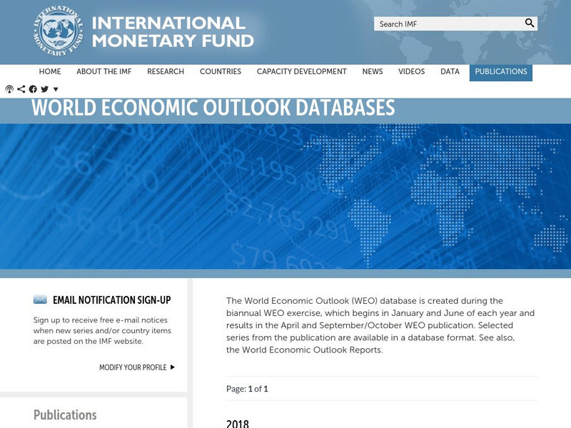International Monetary Fund: World Economic Outlook Databases Website International Monetary Fund: World Economic Outlook Databases Website