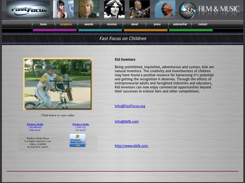 Fast Focus: Kids Inventors Instructional Video