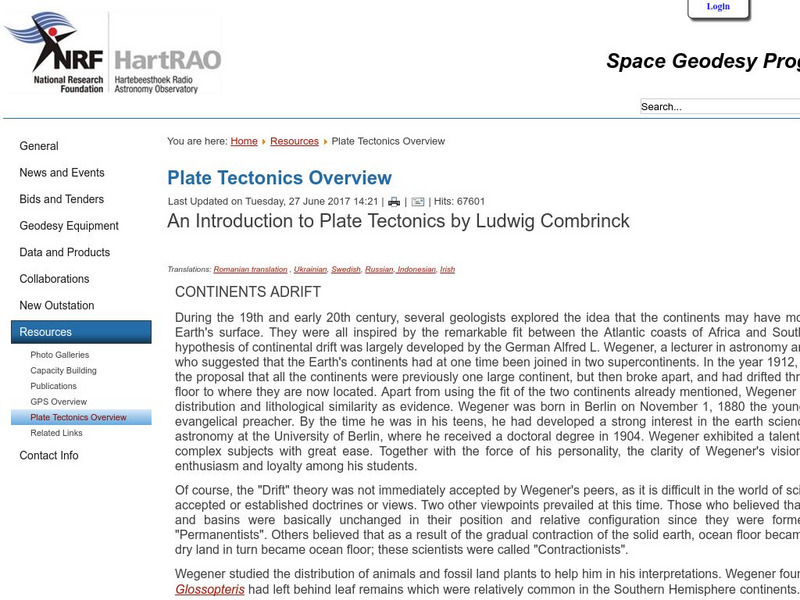 Hartao: An Introduction to Plate Tectonics Handout Hartao: An Introduction to Plate Tectonics Handout