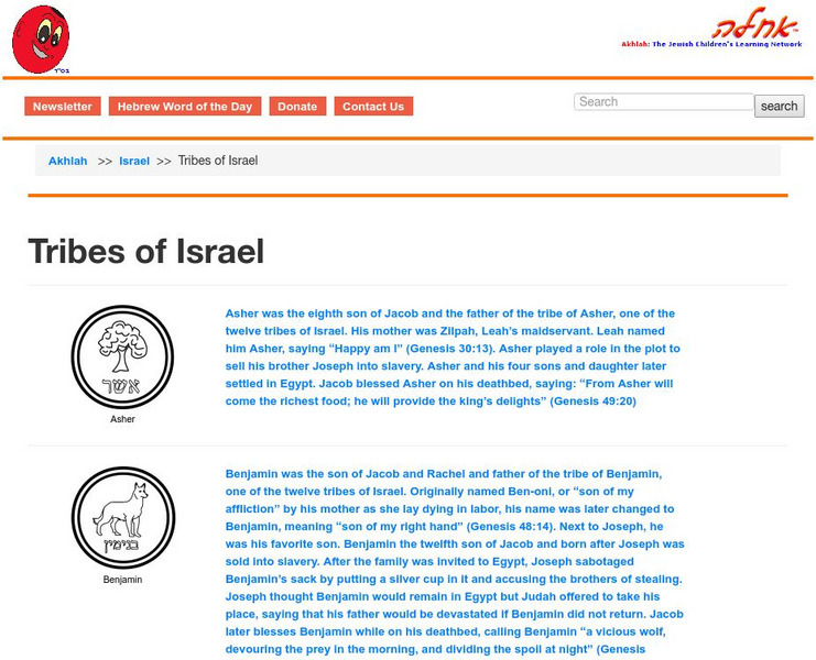 Akhlah: Tribes of Israel Website