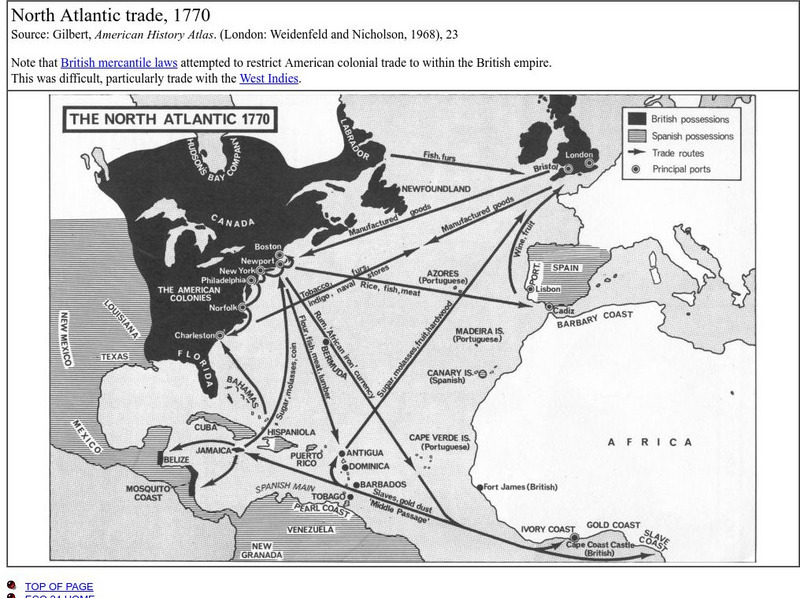 Union College: North Atlantic Trade, 1770 Graphic Union College: North Atlantic Trade, 1770 Graphic