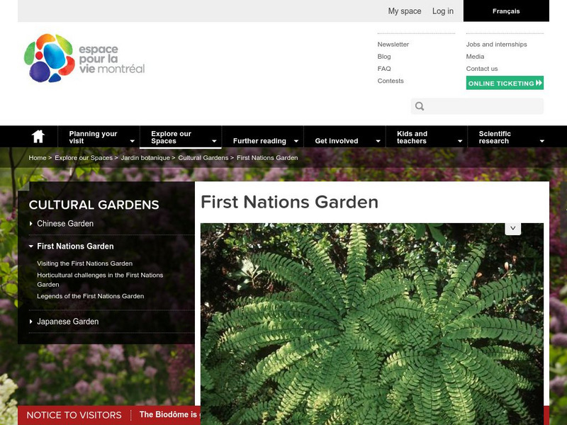 Montreal Botanical Garden: First Nations Garden: First Peoples Legends Activity Montreal Botanical Garden: First Nations Garden: First Peoples Legends Activity