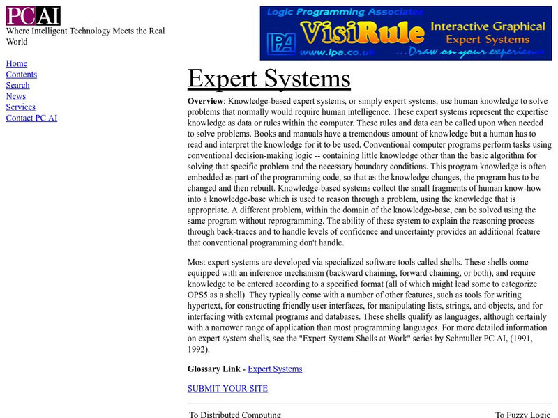 Pcai: Expert Systems Website Pcai: Expert Systems Website
