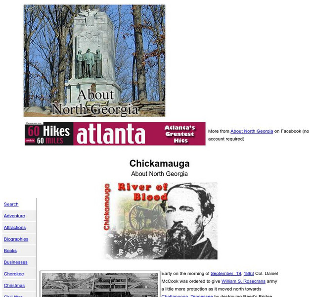 North Georgia History: Chickamauga: River of Blood Website North Georgia History: Chickamauga: River of Blood Website