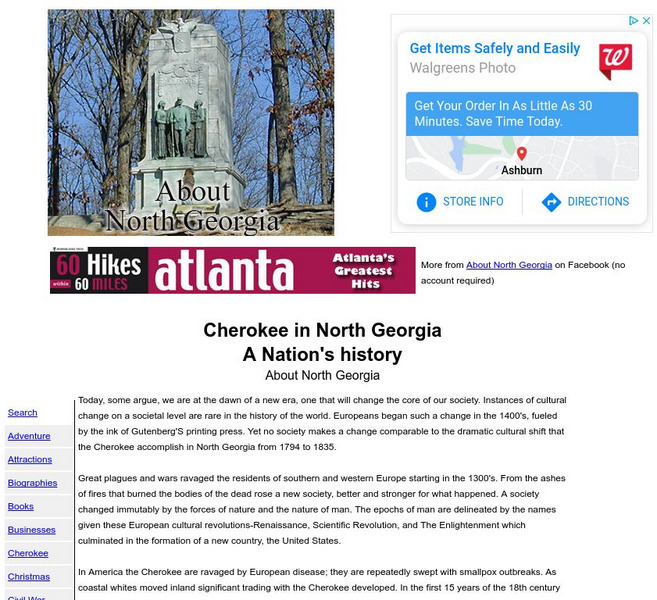 About North Georgia: Cherokee History in Georgia Website About North Georgia: Cherokee History in Georgia Website