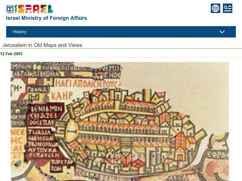 Israel Mfa: Jerusalem in Old Map and Views Unit Plan