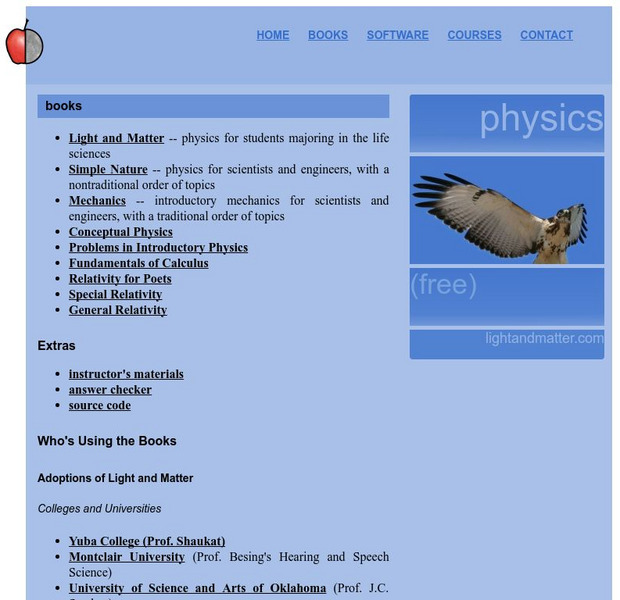 Light and Matter: Books Website