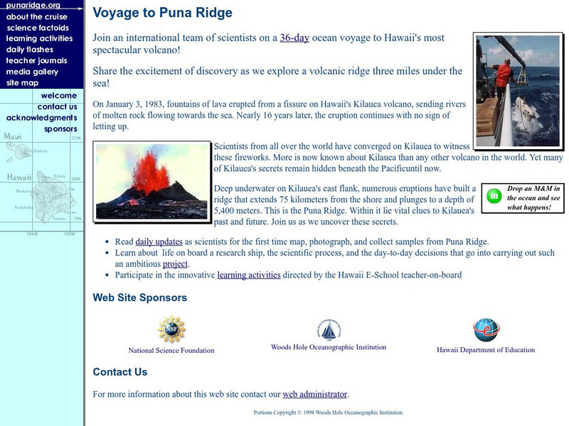Puna Ridge: Voyage to Puna Ridge Website Puna Ridge: Voyage to Puna Ridge Website