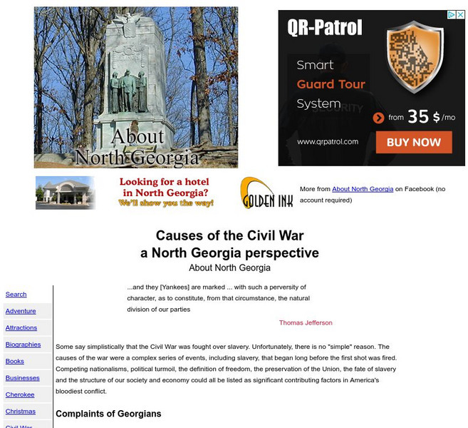 Causes of the Civil War: A North Georgia Perspective Website Causes of the Civil War: A North Georgia Perspective Website