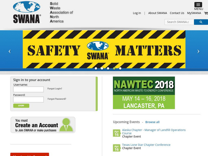 Solid Waste Association of North America Website Solid Waste Association of North America Website