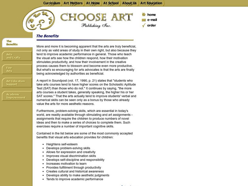 The Benefits of Art Education Website The Benefits of Art Education Website