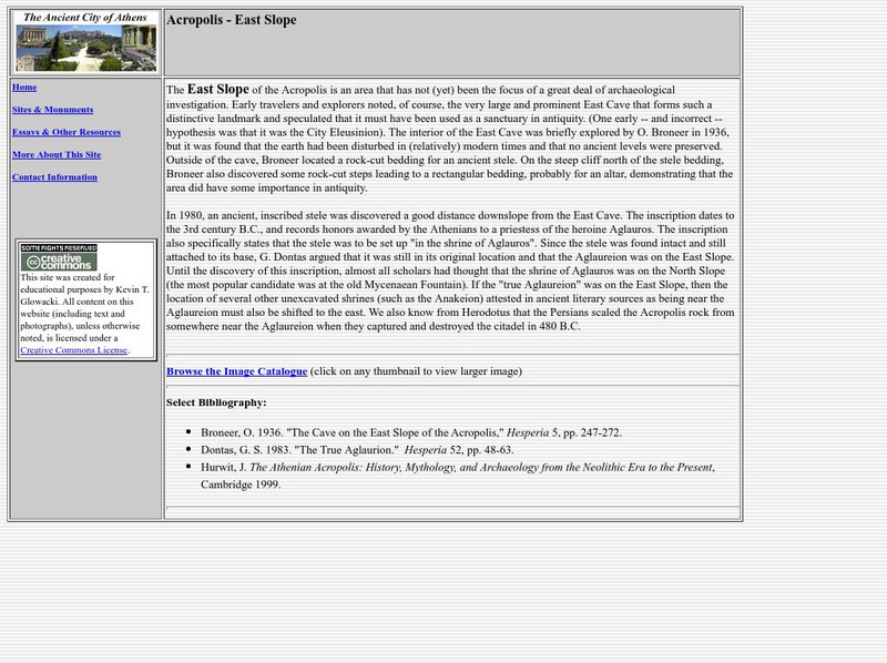 The Stoa Consortium: Acropolis: The East Slope Graphic The Stoa Consortium: Acropolis: The East Slope Graphic